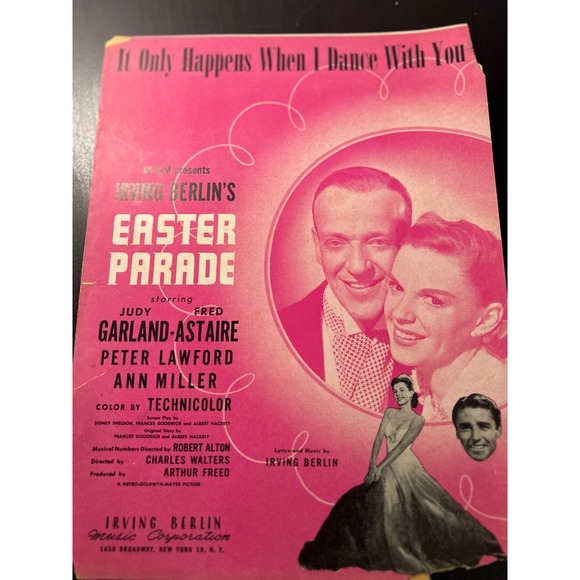 Sheet Music Other - Sheet Music Easter Parade Irving Berlin It Only Happens When I Dance With You MG